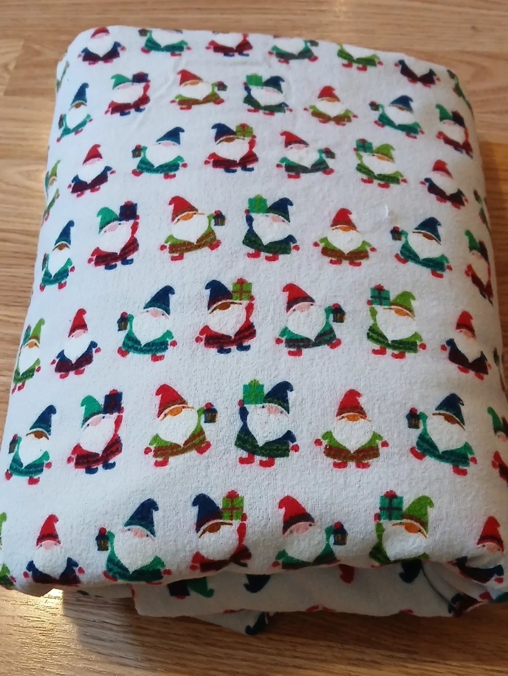 Queen Size Gnome Print Cotton Flat Top Sheet